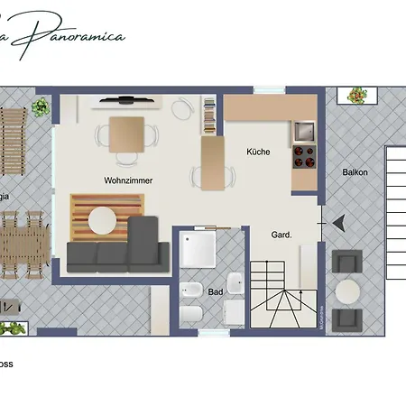 Panoramica View With Terrace, 2 Br Appartement